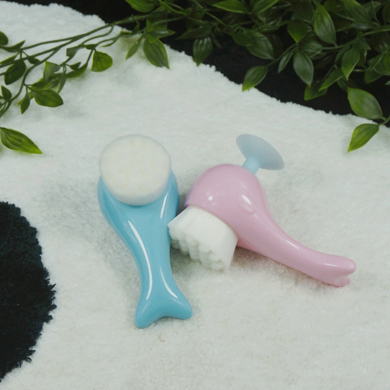 Fiber Soft Facial Brush Deep Pore Cleansing Brush Whale Handle