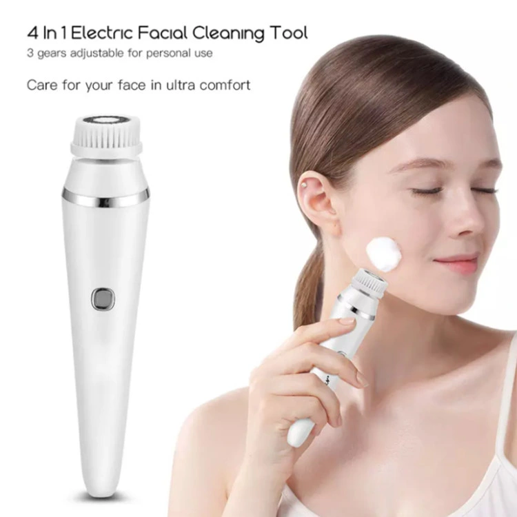 New Arrival Skin Care Device Facial Massager Electric Facial Cleansing Brush Waterproof Soft Silicone Face Washing Brush