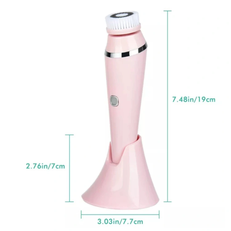 New Arrival Skin Care Device Facial Massager Electric Facial Cleansing Brush Waterproof Soft Silicone Face Washing Brush