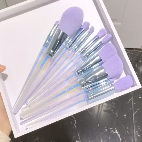 Juego de brochas de viaje con bolsillo para punteado, soporte para desinfectante negro, virola, embalaje de cabra Real, etiqueta privada para ojos, 24 brochas de maquillaje