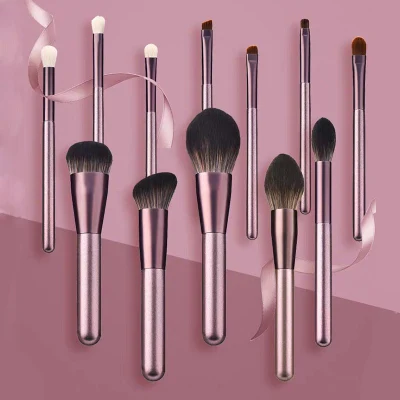 Venta al por mayor de alta calidad 12 Uds juego de brochas de maquillaje Mini limpiador cosmético profesional juego de brochas de maquillaje para mujeres elegantes